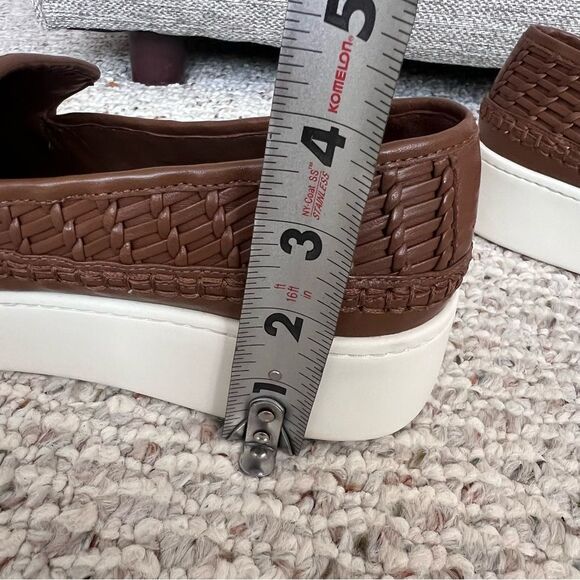 VINCE Stafford Womens Woven Leather Platform Slip On Sneakers - Picture 12 of 15